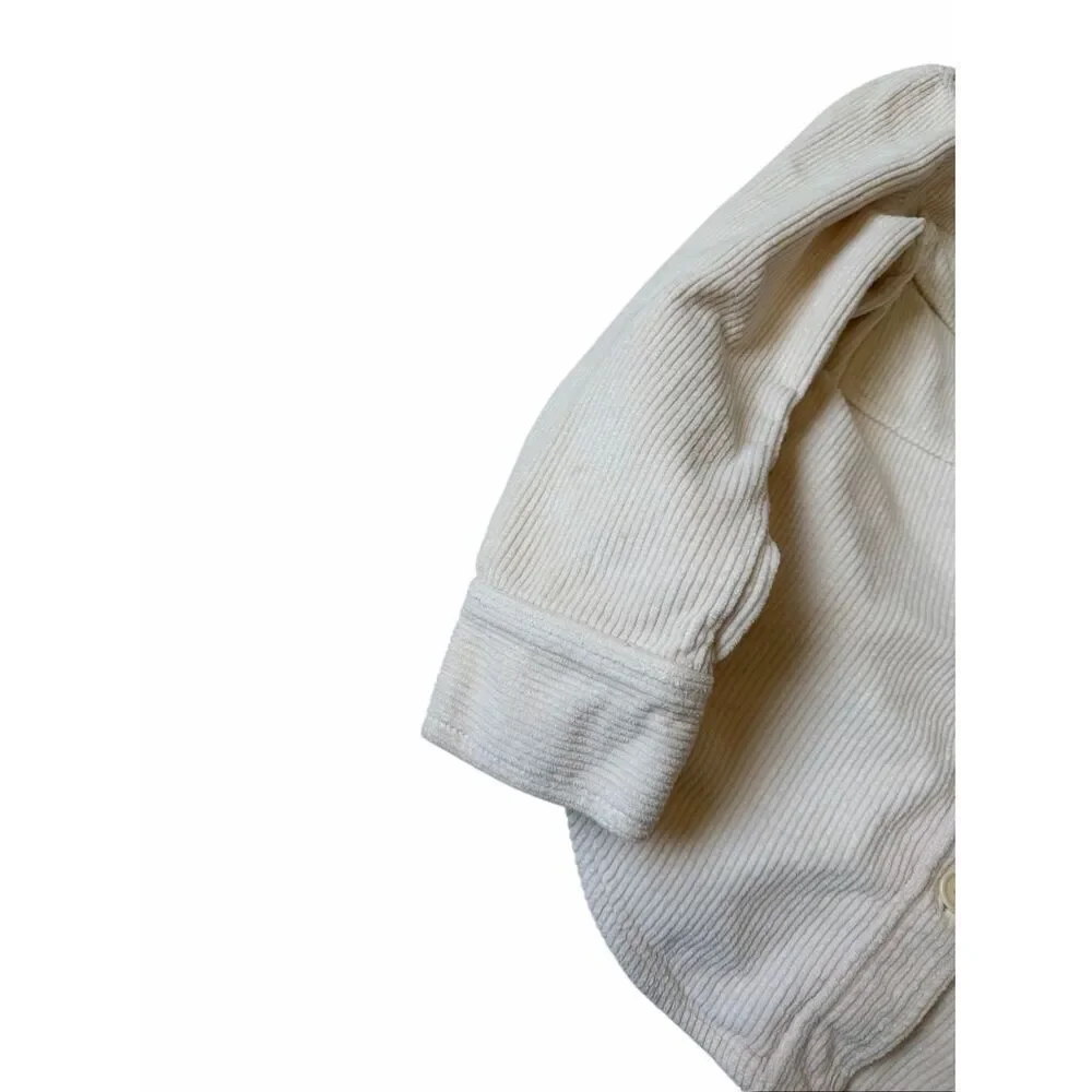 Reformation Jeans Corduroy Shacket Jacket Button‎ Front Almond Cream Small